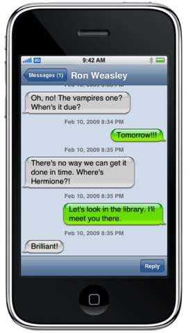 Texting With Iphone