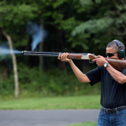 obama with a gun