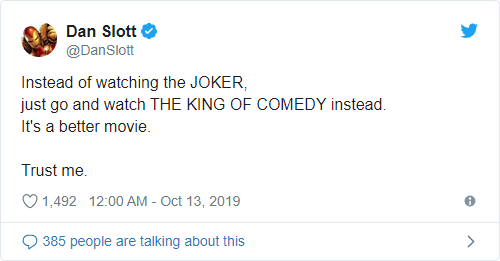 Marvel writer Dan Slott tells people not to watch DC movie 'Joker'