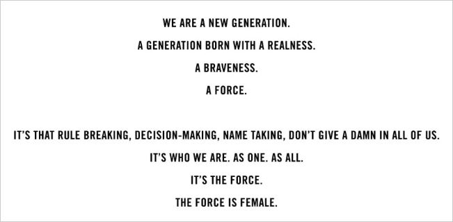 'The Force is Female' is not about Star Wars