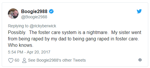 Boogie2988 threatens violence defending his child rapist father - Bent Corner