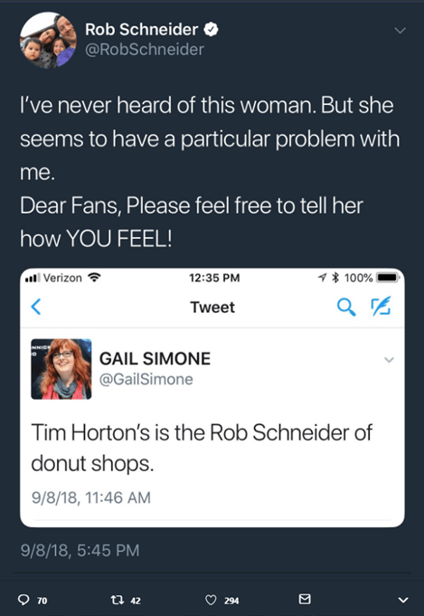 Rob Schneider Gail Simone