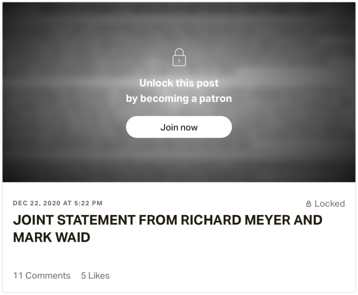 Richard C. Meyer drops lawsuit against Mark Waid - Bent Corner